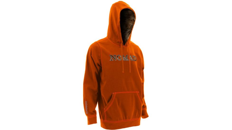 Nomad Logo Hoodie, Small, Blaze Orange/BSE N1300001BOGS
