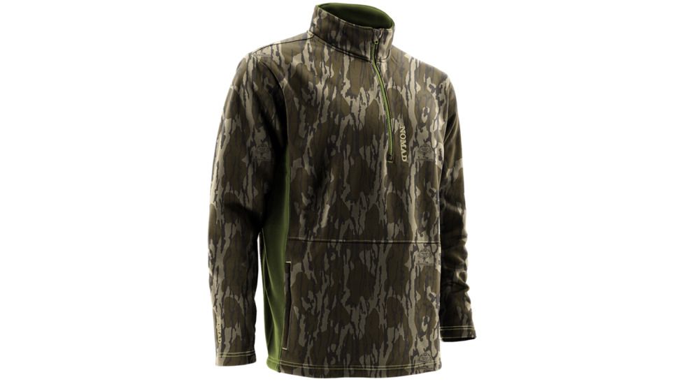 Nomad Southbounder Camo 1/4 Zip Fleece, Mossy Oak Bottomland, XXXL N1300004MOBXXXL