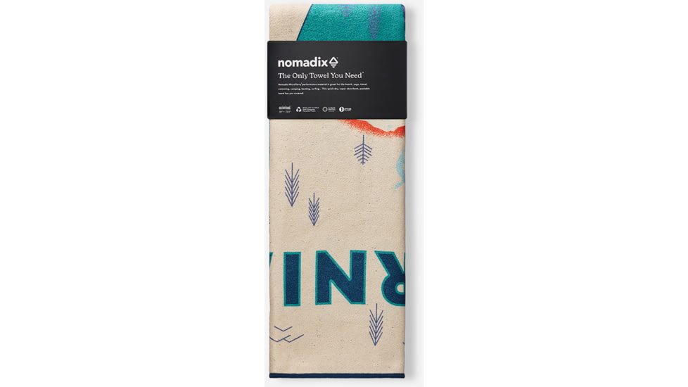 Nomadix Original Towel, California Map Towel, 30in x 72.5in, NM-CAMP-102