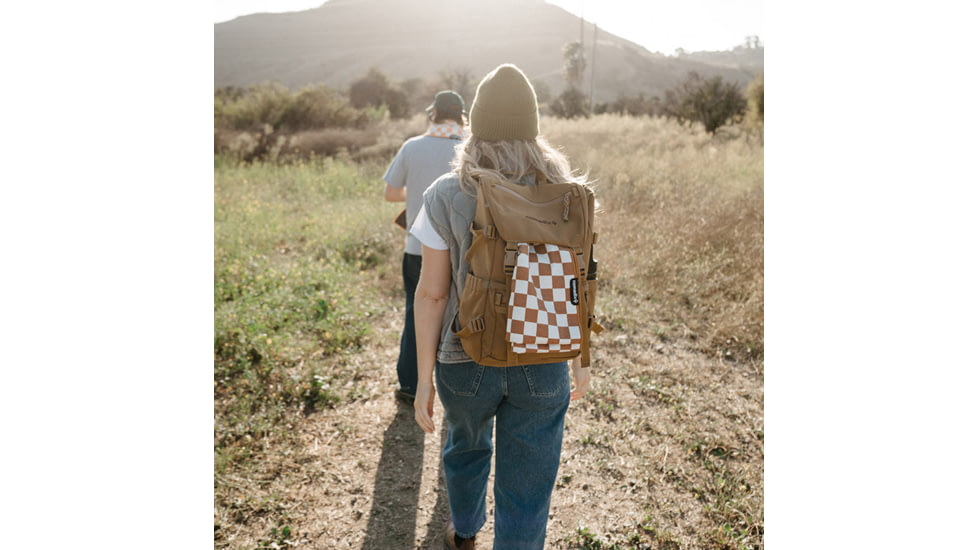 Nomadix Original Towel, Check Coconut, 30in x 72.5in, NM-CHEC-101