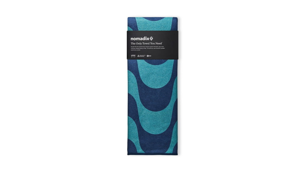 Nomadix Original Towel, Copacabana Navy Teal, One Size, NM-COPA-102