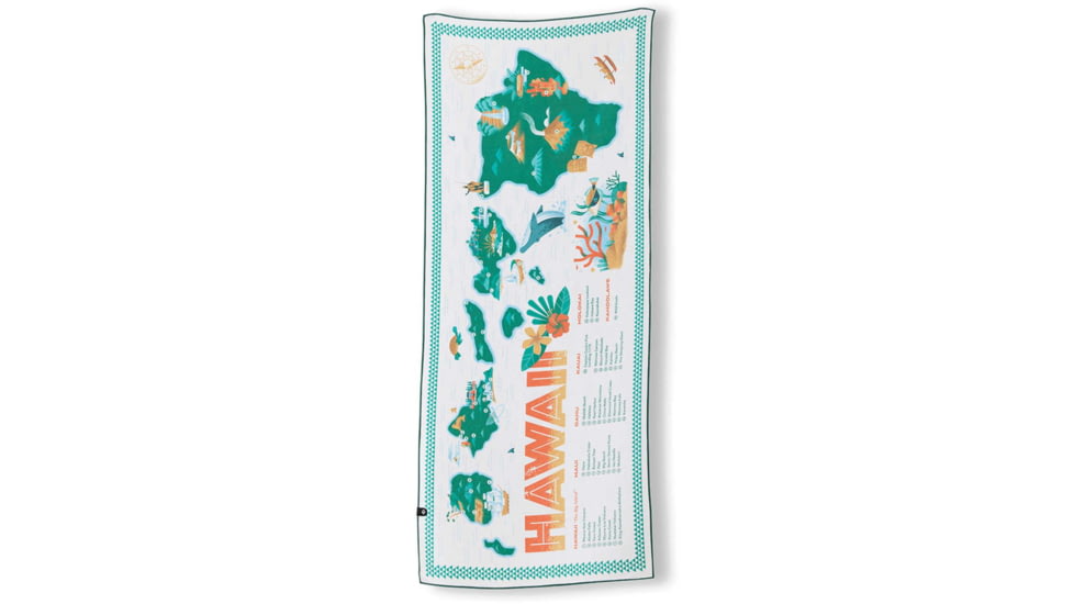 Nomadix Original Towel, Hawaii Map, 30in x 72.5in, NM-HIMP-101