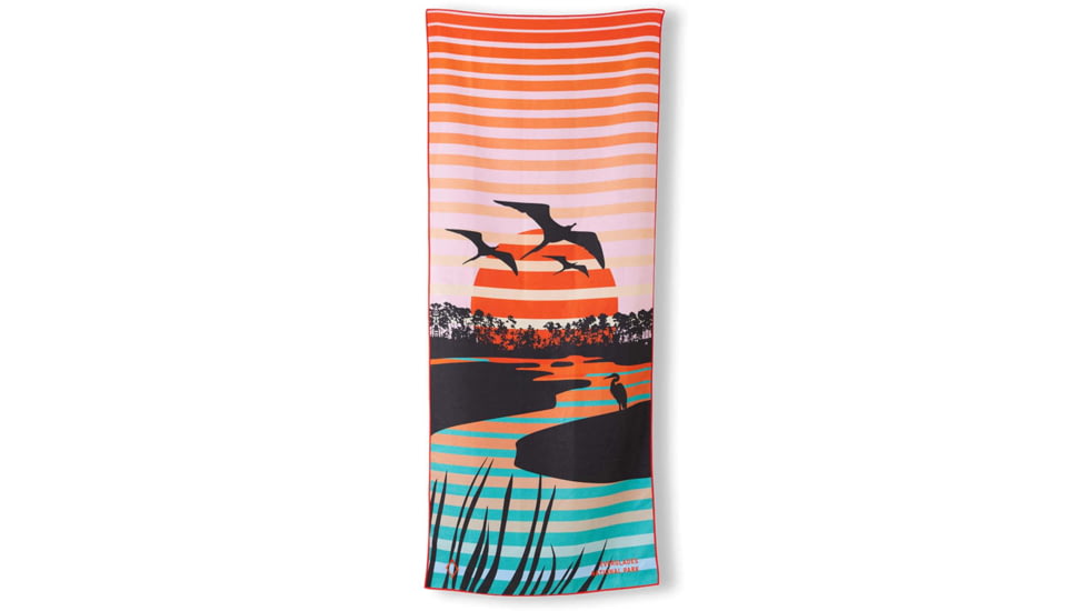 Nomadix Original Towel, National Parks, Everglades Pink Teal, 30in x 72.5in, NM-GLAD-101