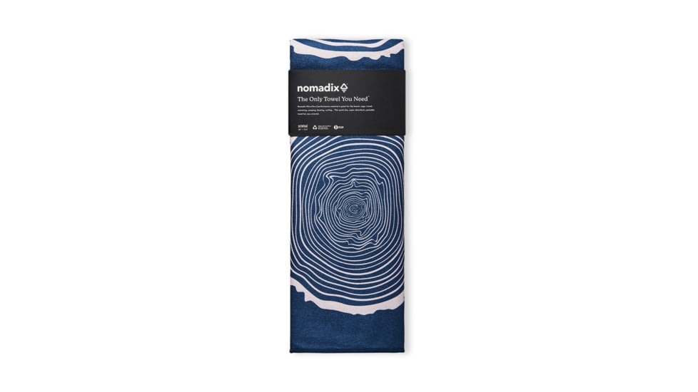 Nomadix Original Towel, Rings of Time Navy, One Size, NM-RING-101