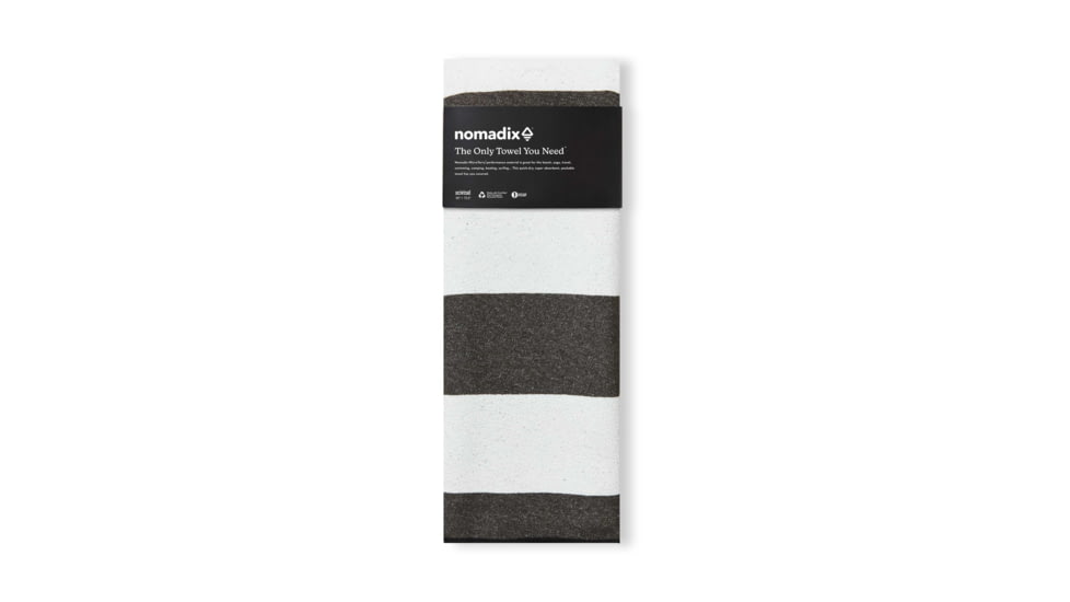 Nomadix Original Towel, Stripes Noll Black, One Size, NM-STRP-101