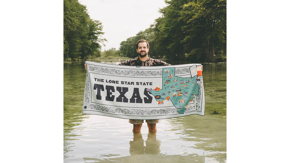 Nomadix Original Towel, Texas Map, 30in x 72.5in, NM-TXMP-101