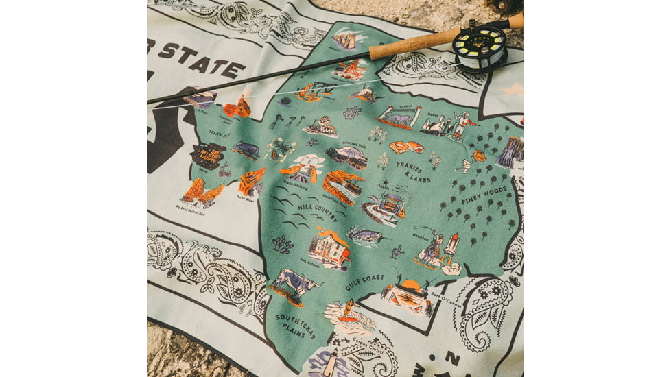 Nomadix Original Towel, Texas Map, 30in x 72.5in, NM-TXMP-101