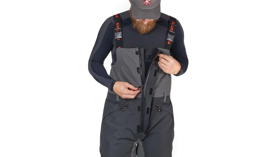 Norfin Boat Insulated Rain Bibs - Men's, Gray Black, Extra Large, 677804-XL
