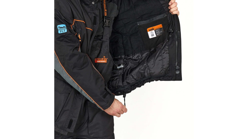Norfin Element Suit + Float - Mens, Black, 2XL, 448505-XXL