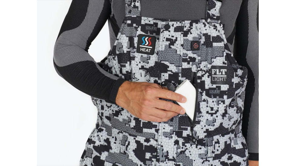 Norfin Explorer Camo Heated Bibs - Mens, Camo, Medium, 359102-M