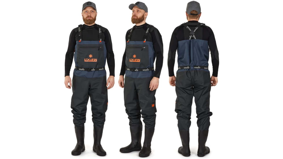 Norfin Waders Pilot Bootfoot - Mens, Blue Black, 11, 82231-44L