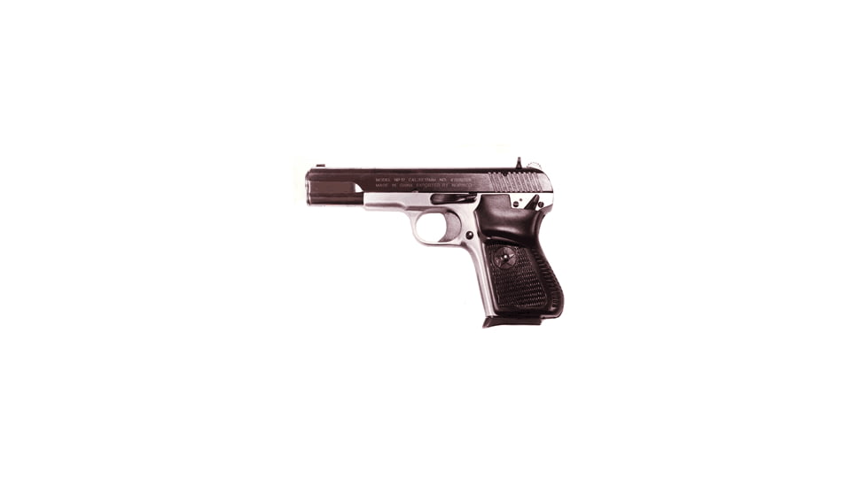 Norinco NP-17 Pistol, 9mm Luger, 4.57in barrel, chrome finish steel frame, black plastic grip, recoil operated semi-automatic, , 8 round magazine, NO-NP-17-9MM-4.57-1-FRRMPG