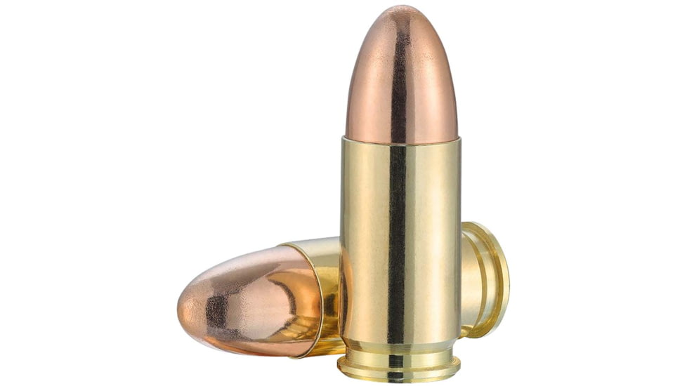 Norma Range and Training 9mm 147 Grain Brass Cased Pistol Ammo, 50 Rounds, 801906402