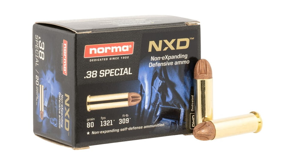 Norma Ammunition Self Defense NXD 38 Special 80 Gr NXD 20 Per Box/ 10, 611240020 