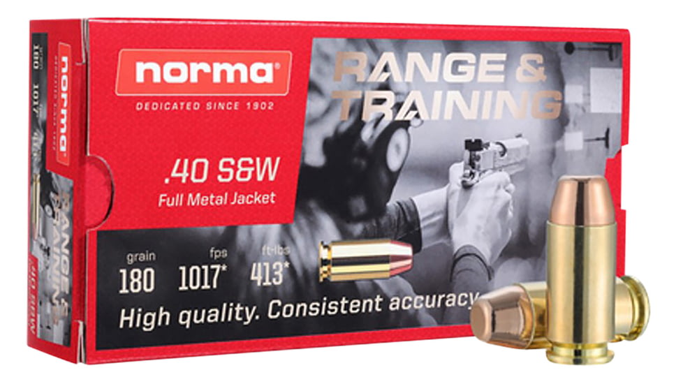 Norma Ammunition 611440020 Self Defense NXD 40 S&amp;W 180 Gr 20 Per Box/ 10 Cs