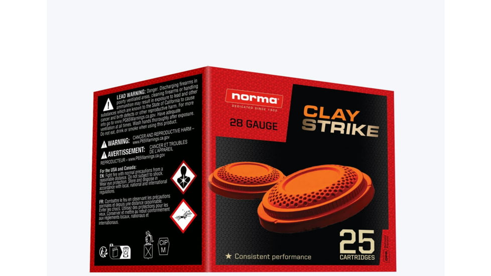 Norma ClayStrike 28ga 3/4oz 2.75 inch Shotgun Ammo, #7.5, 25 Rounds, 1198043430