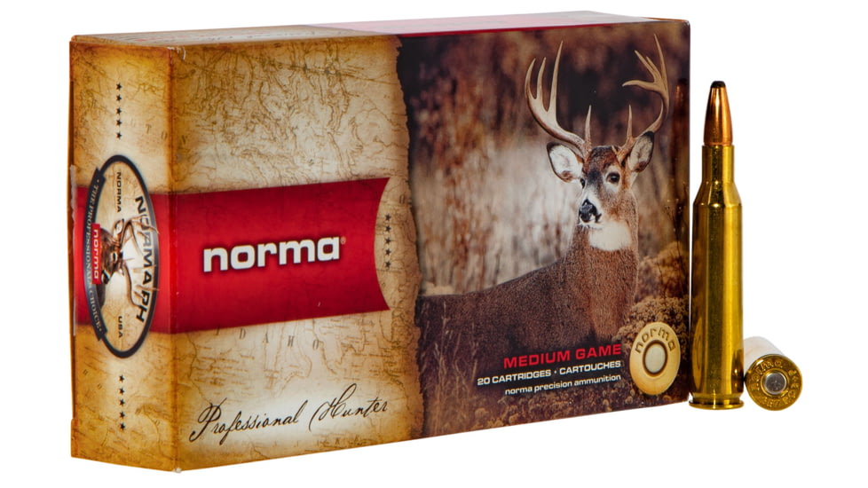 Norma Soft Point Ammunition .257 Roberts 100 grain Soft Point Brass Cased Centerfire Rifle Ammo, 20 Rounds