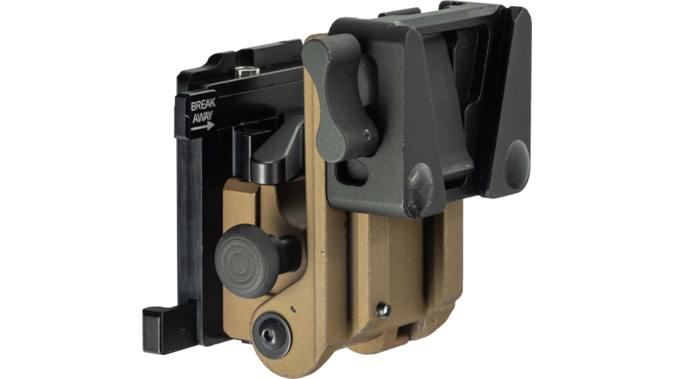 Norotos LoSto Helmet Mount, Push Button w/ Breakaway, PVS-15/18/21/31, Coyote Brown, One Size, 1960010CB-2b