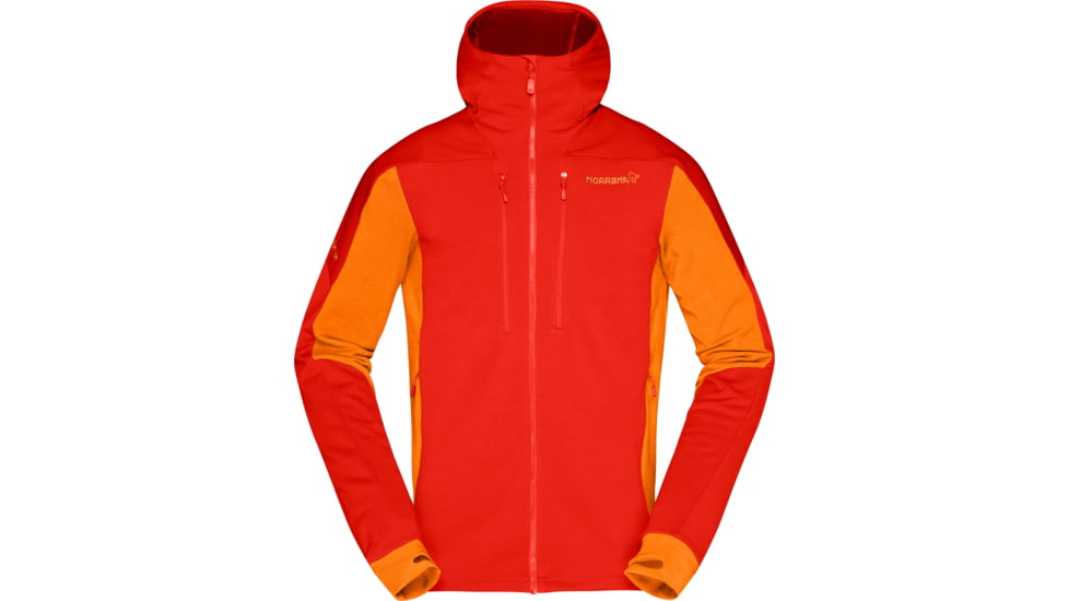 Norrona Trollveggen Powerstretch Pro Zip Hooded Jacket - Men's, Arednalin Red, Extra Large, 1623-19 5630 XL