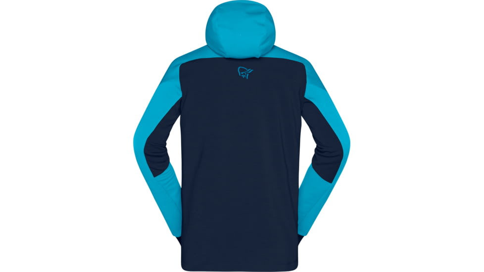 Norrona Trollveggen Powerstretch Pro Zip Hood - Mens, Hawaiian surf, Medium, 1623-19-6610-M