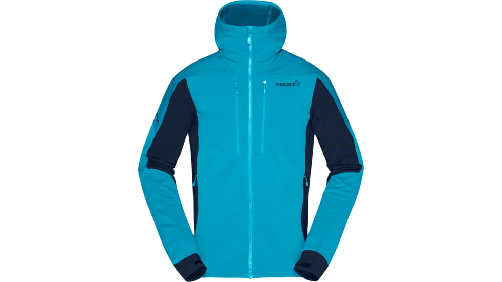 Norrona Trollveggen Powerstretch Pro Zip Hood - Mens, Hawaiian surf, Medium, 1623-19-6610-M