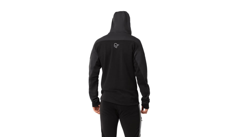 Norrona Trollveggen Powerstretch Pro Zip Hooded Jacket - Mens, Caviar, Large, 1623-19-7718-L