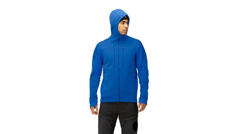 Norrona Trollveggen Powerstretch Pro Zip Hooded Jacket - Mens, Limoges, Medium, 1623-19-2019-M