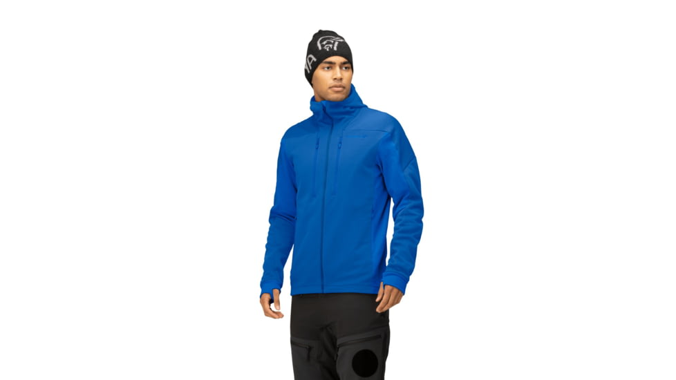 Norrona Trollveggen Powerstretch Pro Zip Hooded Jacket - Mens, Limoges, Medium, 1623-19-2019-M