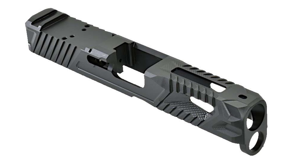 Norsso N19BN Piranha TP Slide for Glock 19 Gen 5, RMR Cut, Black, N19BN-PIR-TP-5-RMR-BLK
