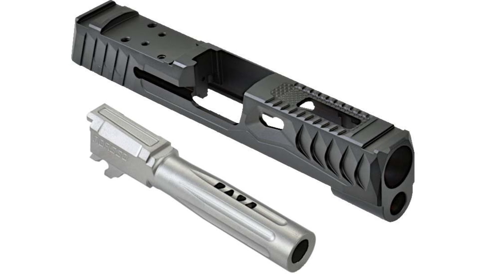 Norsso N365XL Bull Barrel Reptile KP Set, Satin Stainless GEO Port, Black, N365XLBB-REP-KP