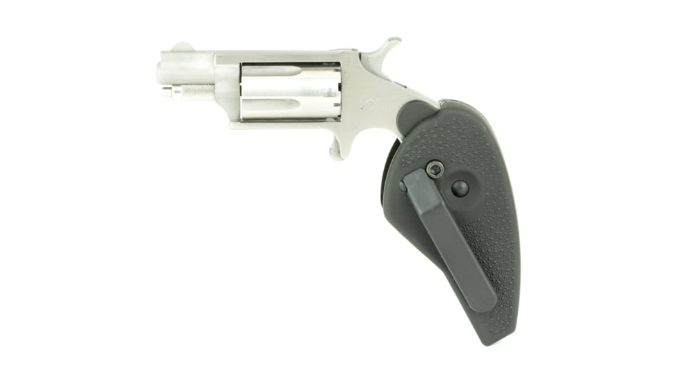 North American Arms Mini Combo Revolver, .22 Long Rifle/.22 Winchester Magnum Rimfire, 1.12in Barrel, Fixed, Stainless Frame, Polymer Grip, 5 Round Cylinder, NAA22MSCHG