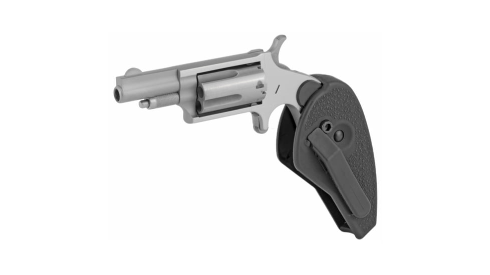 North American Arms Mini Combo Revolver, .22 Long Rifle/.22 Winchester Magnum Rimfire, 1.65in Barrel, Fixed, Stainless Frame, Polymer Grip, 5 Round Cylinder, NAA22MCHG