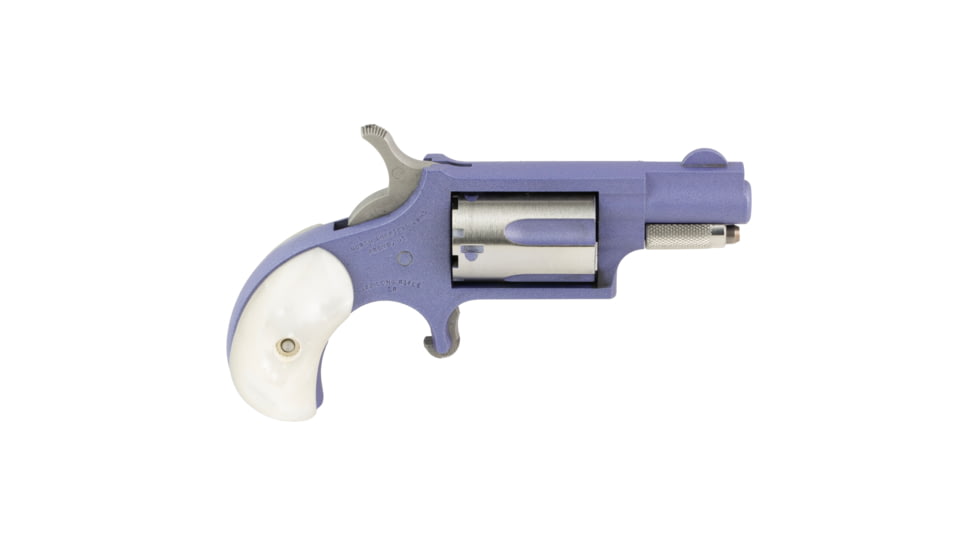North American Arms Mini Revolver, .22 Long Rifle, 1.12in Barrel, X-Large, Fixed, Purple Frame, Pearl Style Grip, 5 Round Cylinder, NAA-22LR-ORCHID