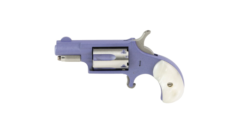 North American Arms Mini Revolver, .22 Long Rifle, 1.12in Barrel, X-Large, Fixed, Purple Frame, Pearl Style Grip, 5 Round Cylinder, NAA-22LR-ORCHID