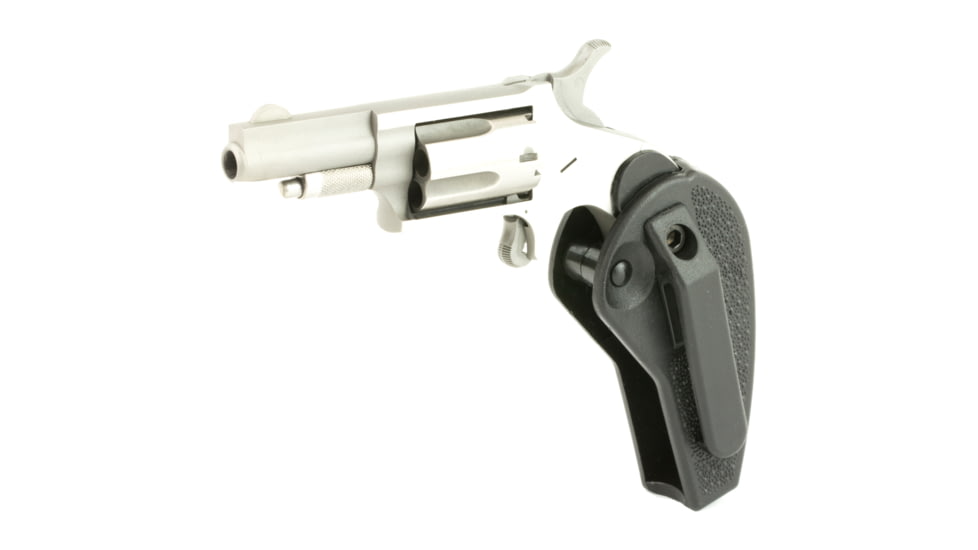 North American Arms Mini Revolver, .22 Long Rifle, 1.65in Barrel, X-Large, Fixed, Stainless Frame, Polymer Grip, 5 Round Cylinder, NAA22LLRHG