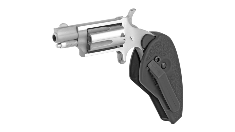 North American Arms Mini Revolver, .22 Winchester Magnum Rimfire, 1.12in Barrel, X-Large, Fixed, Stainless Frame, Polymer Grip, 5 Round Cylinder, NAA22MSHG