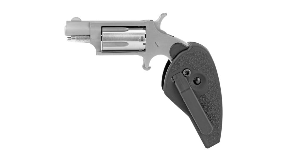 North American Arms Mini Revolver, .22 Winchester Magnum Rimfire, 1.12in Barrel, X-Large, Fixed, Stainless Frame, Polymer Grip, 5 Round Cylinder, NAA22MSHG
