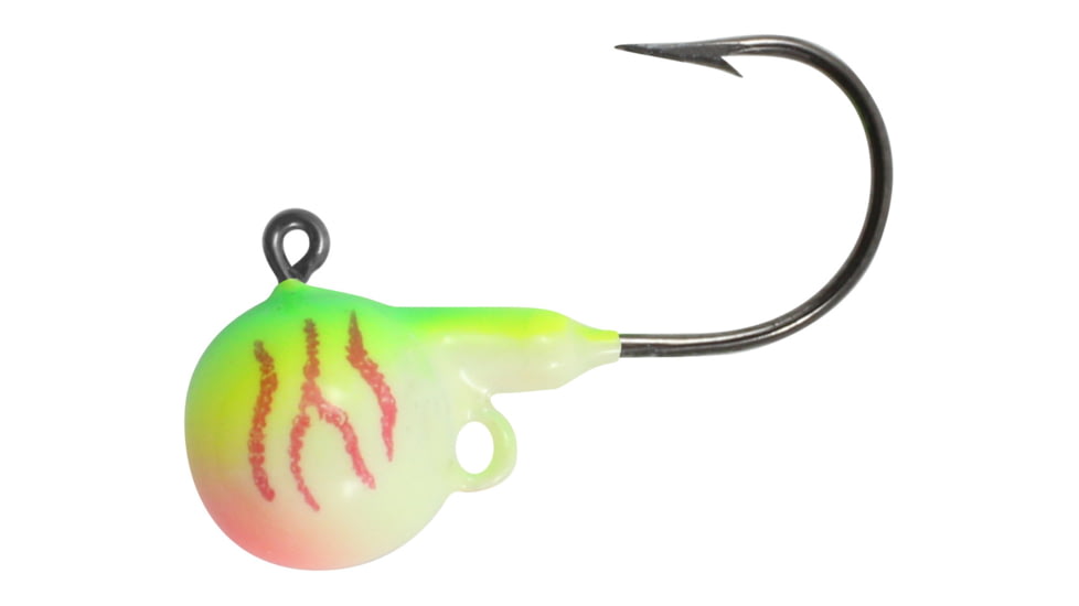 Northland Fire Ball Jig 1/4 oz, Number 2/0 Hook, UV Bleeding Melon, 4 card, FB4-4-1319