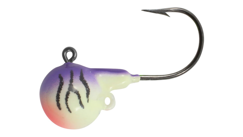 Northland Fire Ball Jig 1/4 oz, Number 2/0 Hook, UV Purple Tiger 4 card, FB4-4-46