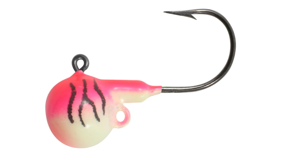 Northland Fire Ball Jig 1/8 oz, Number 1/0 Hook, UV Pink Tiger, 5 card, FB3-5-26