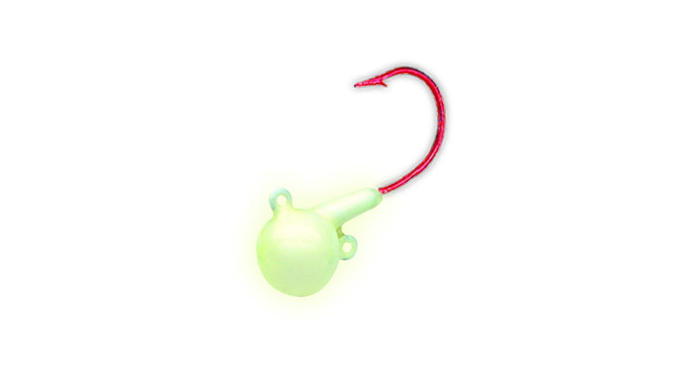 Northland Fire-Ball Jig - 5/Card - 1/8 Oz - Number 1/0 Hook - Super-Glo Luminescent, FB3-5-13