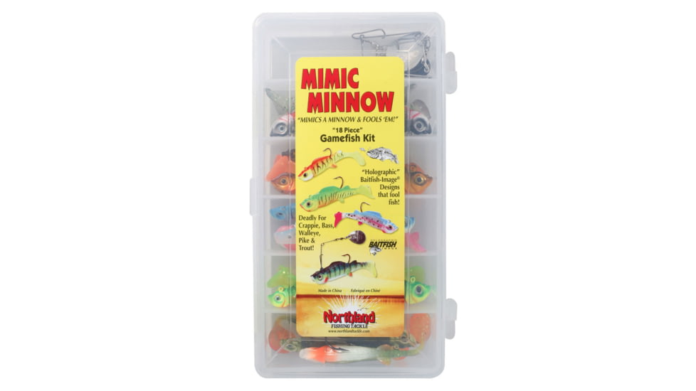 Northland Fishing Tackle Mimic Minnow Jig Kit, 18 Pack, Assorted, NL-MMGK-18