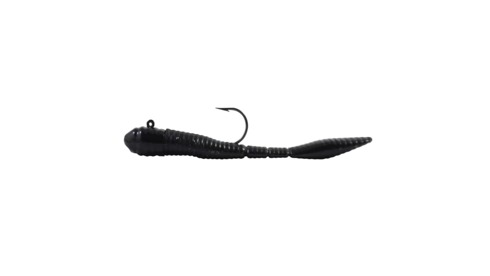 Northland Mimic Minnow Limber Leech, 1/4oz, 3-1/2in, Number 2/0Hk 6/Strip, Black, MMLL4-6-3