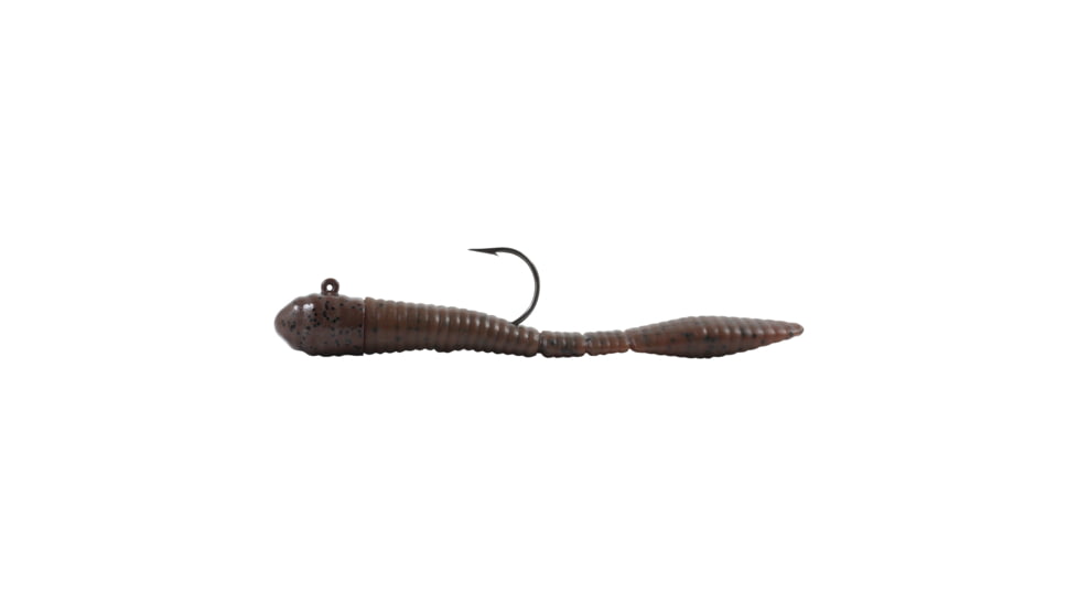 Northland Mimic Minnow Limber Leech, 1/4oz, 3-1/2in, Number 2/0Hk 6/Strip, Brown Pumpkin, MMLL4-6-74