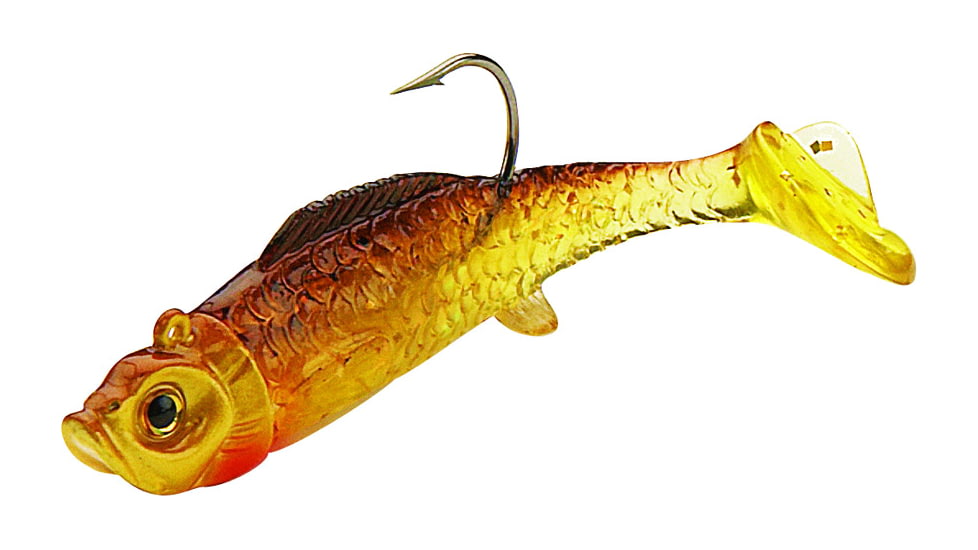 Northland Mimic Minnow Shad Swimbait, 1 1/2in, 1/32 oz, Sz 4 Hook, Gold Shiner, Strip Card, MM1-6-12