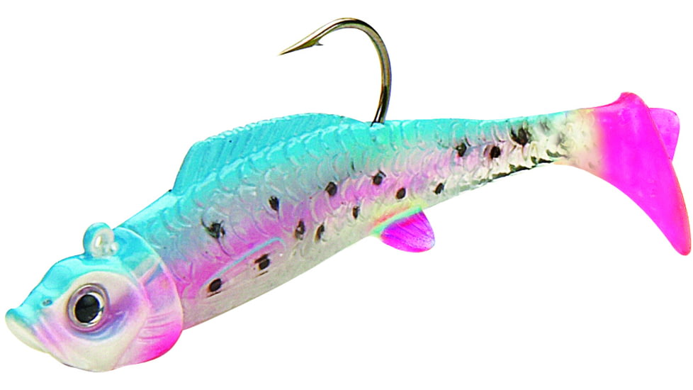 Northland Mimic Minnow Shad Swimbait, 1 7/8in, 1/16 oz, Sz 2 Hook, Glow Rainbow, Strip Card, MM2-6-21
