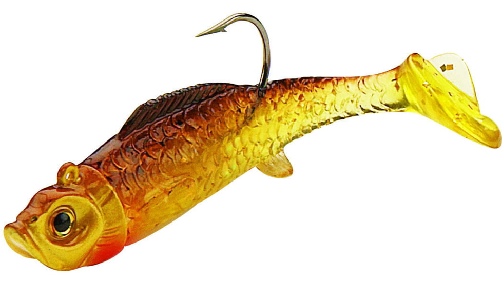 Northland Mimic Minnow Shad Swimbait, 1 7/8in, 1/16 oz, Sz 2 Hook, Gold Shiner, Strip Card, MM2-6-12