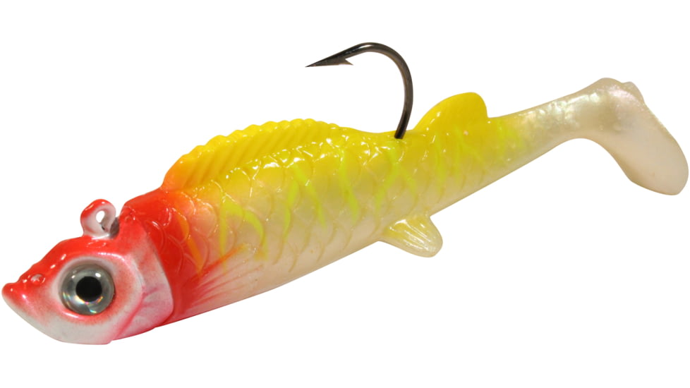 Northland Mimic Minnow Swimbait, 2 1/8in, 1/8 oz, Sz 1 Hook Clown Tiger, Strip Card, MMUV3-55