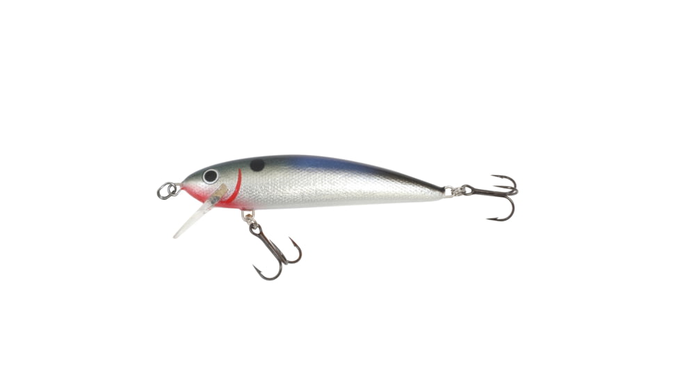 Northland Rumble Shiner Floating-Diving, 2 #4 Treble Hooks, Diving Depth 9-14, Silver Shiner, 3-1/4in, 3/8oz, RSN8-SLVS