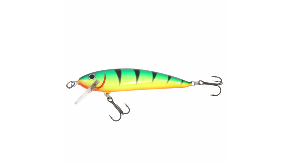 Northland Rumble Shiner Floating-Diving, 2 #6 Treble Hooks, Diving Depth 5-8, Hot Perch, 2-3/4in, 3/16oz, RSN7-HP